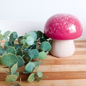 MCM Style Red Ceramic Clay Mushroom